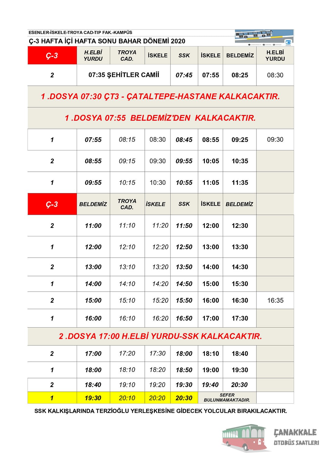 Ç-3 HAFTA İÇİ HAFTA SONU