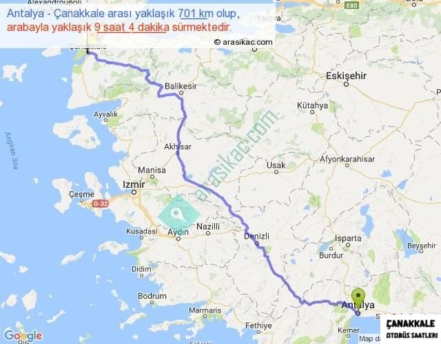 antalya dan çanakkale kaç saat-1