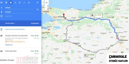 kocaeli’den çanakkale kaç km-1