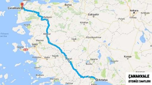 antalya’dan çanakkale kaç kilometre-1